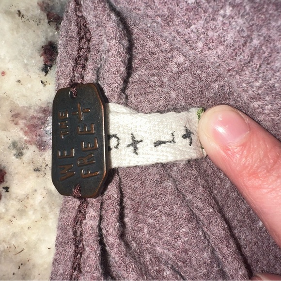 Free People We the Free The Incredible Tee Oversized Tunic Large Purple Thermal - Picture 3 of 4